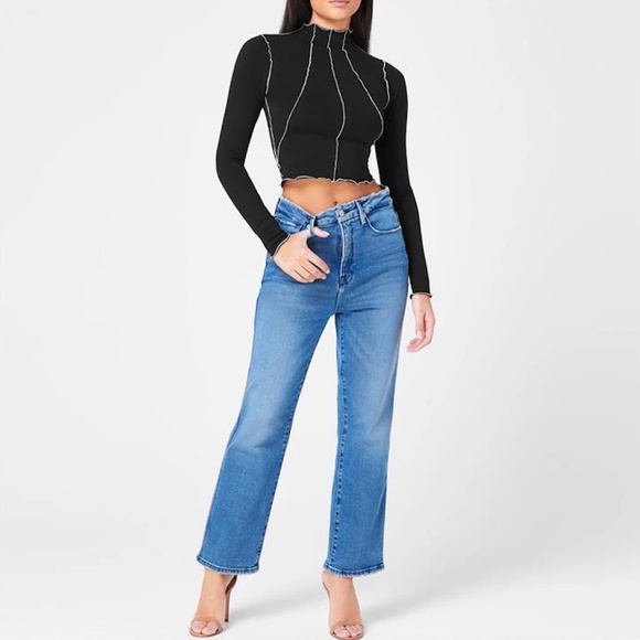 Good Curve Straight Jeans in Blue 858 - Picture 1 of 4